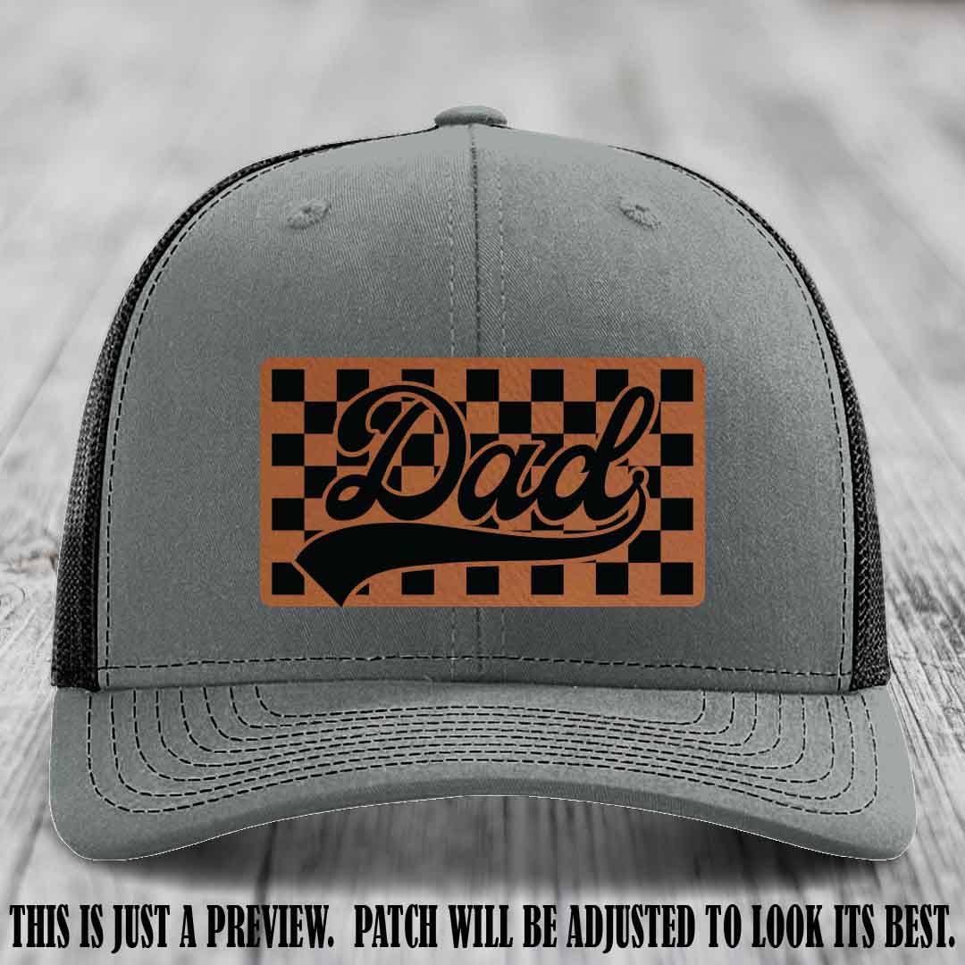 Rawhide to Black Patch on Heather Grey to Black Hat Richardson 112 leather patch hat
