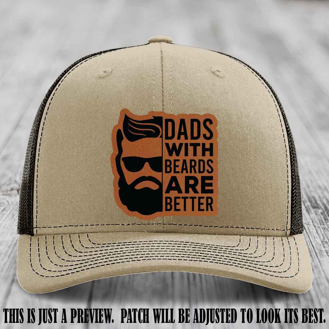Dads with Beards Are Better 🧔 - Rawhide to Black Patch on Khaki to Coffee Hat