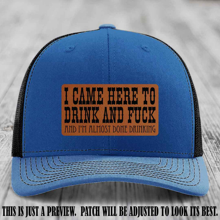 Rawhide to Black Patch on Royal to Black Hat - Funny Drink and F*ck Richardson 112 Hat