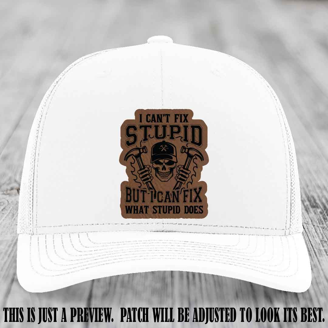 I Can't Fix Stupid 🛠️💀 Dark & Dangerous Patch on White Hat - Richardson 112