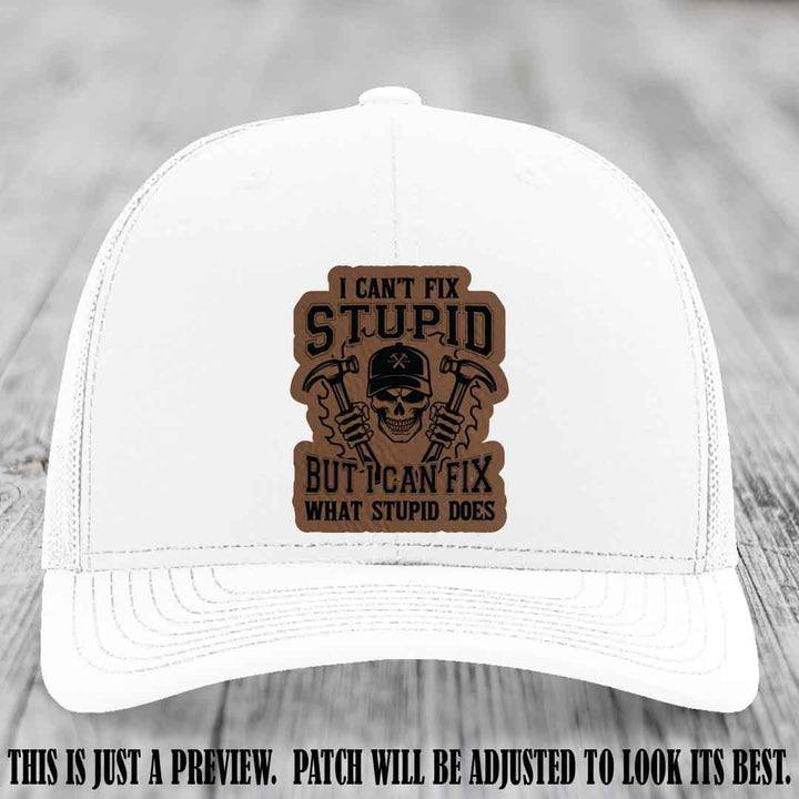 I Can't Fix Stupid 🛠️💀 Dark & Dangerous Patch on White Hat - Richardson 112