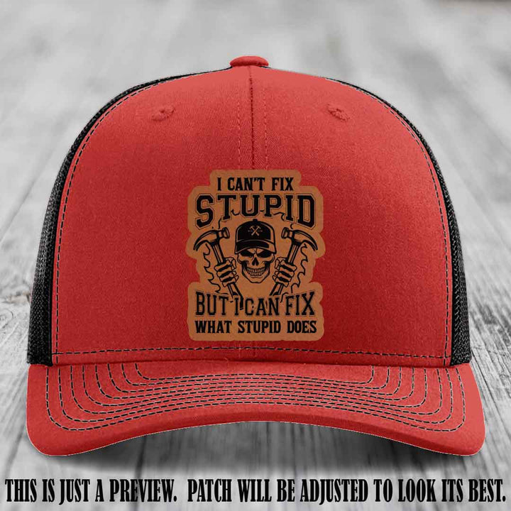 I Can't Fix Stupid 🛠️💀 Rawhide Renegade Patch on Red to Black Hat - Richardson 112