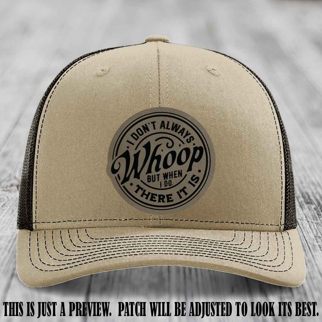 Light Brown to Black Patch on Khaki to Coffee Hat - Richardson 112 Leather Patch Hat