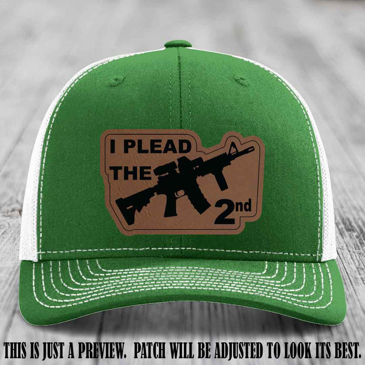 I Plead The 2nd Dark Brown to Black Patch on Kelly to White Hat Richardson 112