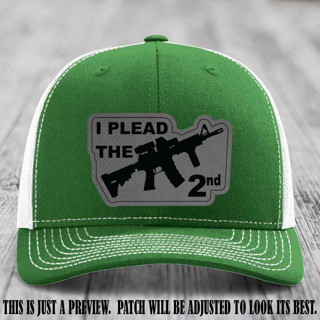 I Plead The 2nd Grey to Black Patch on Kelly to White Hat Richardson 112