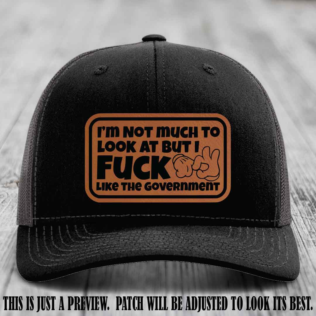 I'm Not Much to Look At Rawhide to Black Patch on Black to Charcoal Hat Richardson 112 trucker hat