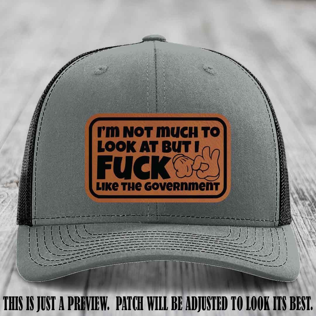 I'm Not Much to Look At Rawhide to Black Patch on Heather Grey to Black Hat Richardson 112 trucker hat