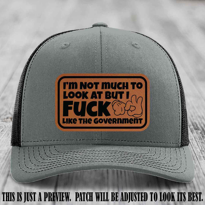 I'm Not Much to Look At Rawhide to Black Patch on Heather Grey to Black Hat Richardson 112 trucker hat