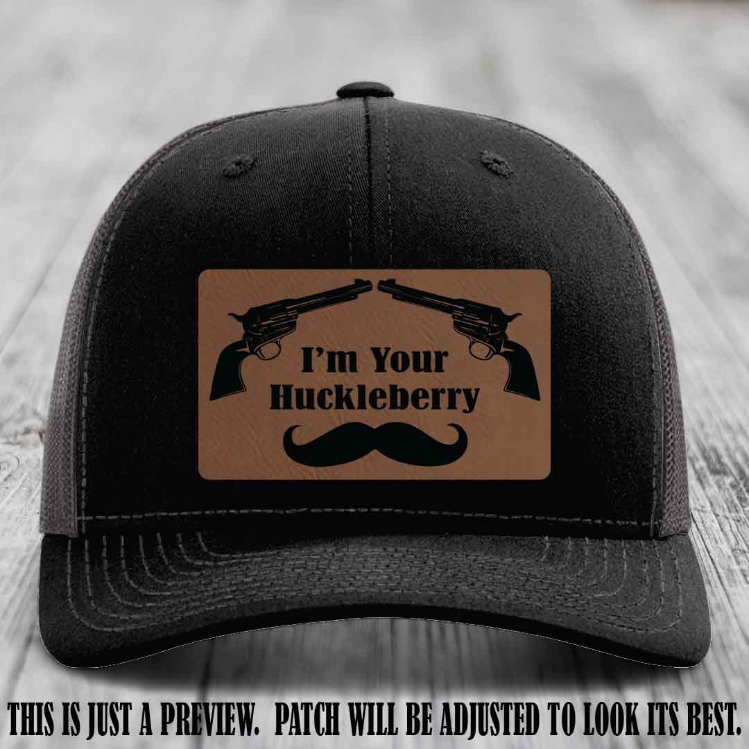 I'm Your Huckleberry Dark Brown to Black Patch on Black to Charcoal Hat Richardson 112 Hat