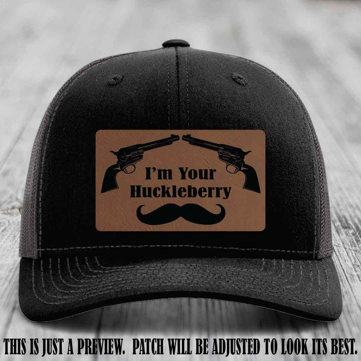 I'm Your Huckleberry Dark Brown to Black Patch on Black to Charcoal Hat Richardson 112 Hat