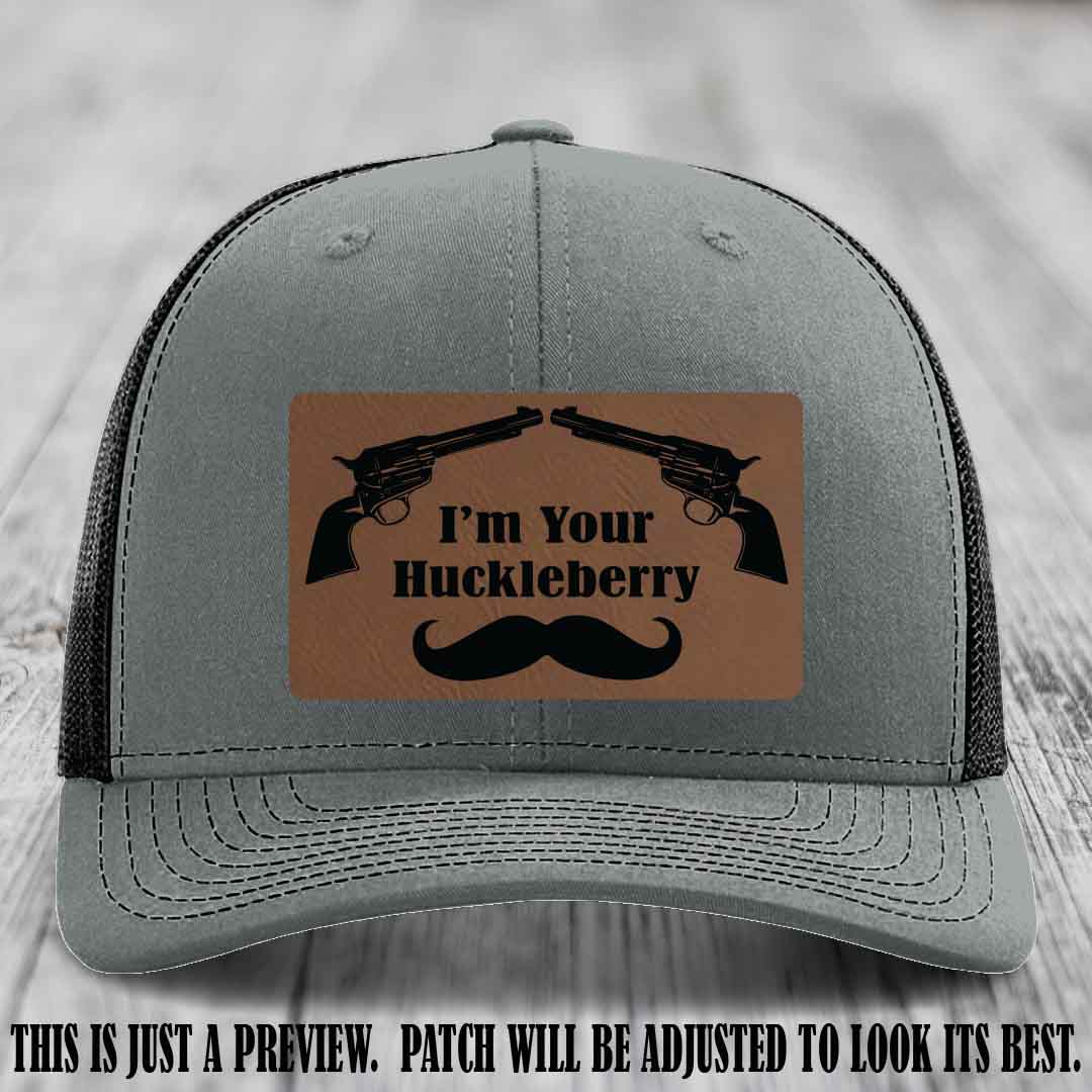 I'm Your Huckleberry Dark Brown to Black Patch on Heather Grey to Black Hat Richardson 112 Hat