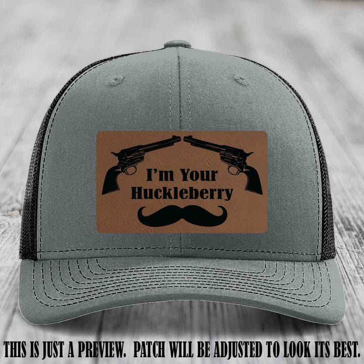 I'm Your Huckleberry Dark Brown to Black Patch on Heather Grey to Black Hat Richardson 112 Hat