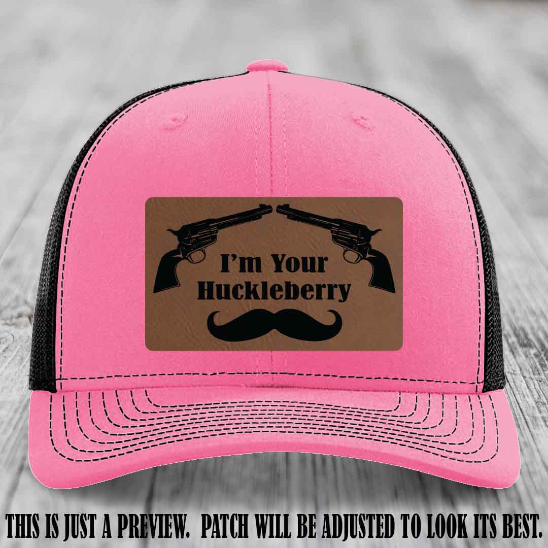 I'm Your Huckleberry Dark Brown to Black Patch on Hot Pink to Black Hat Richardson 112 Hat