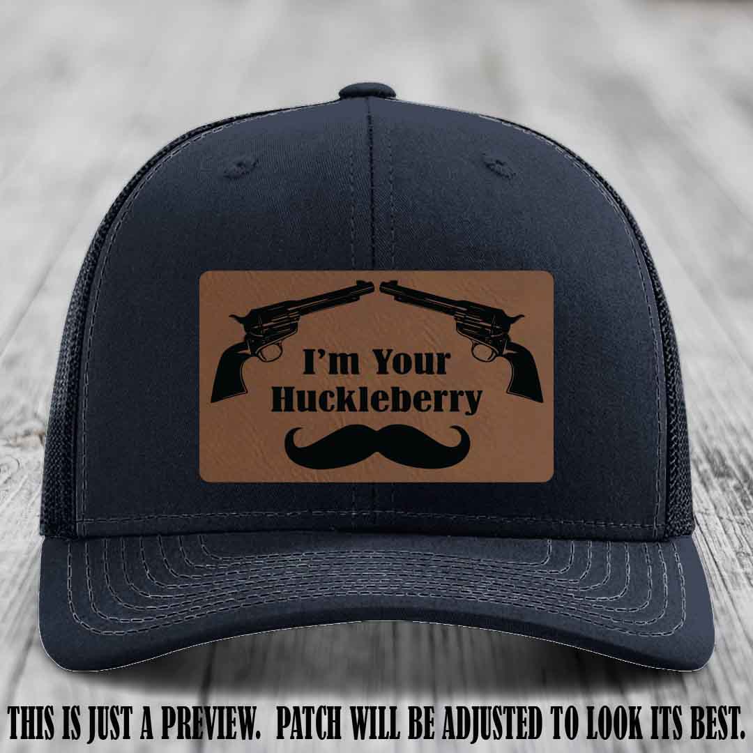 I'm Your Huckleberry Dark Brown to Black Patch on Navy Hat Richardson 112 Hat