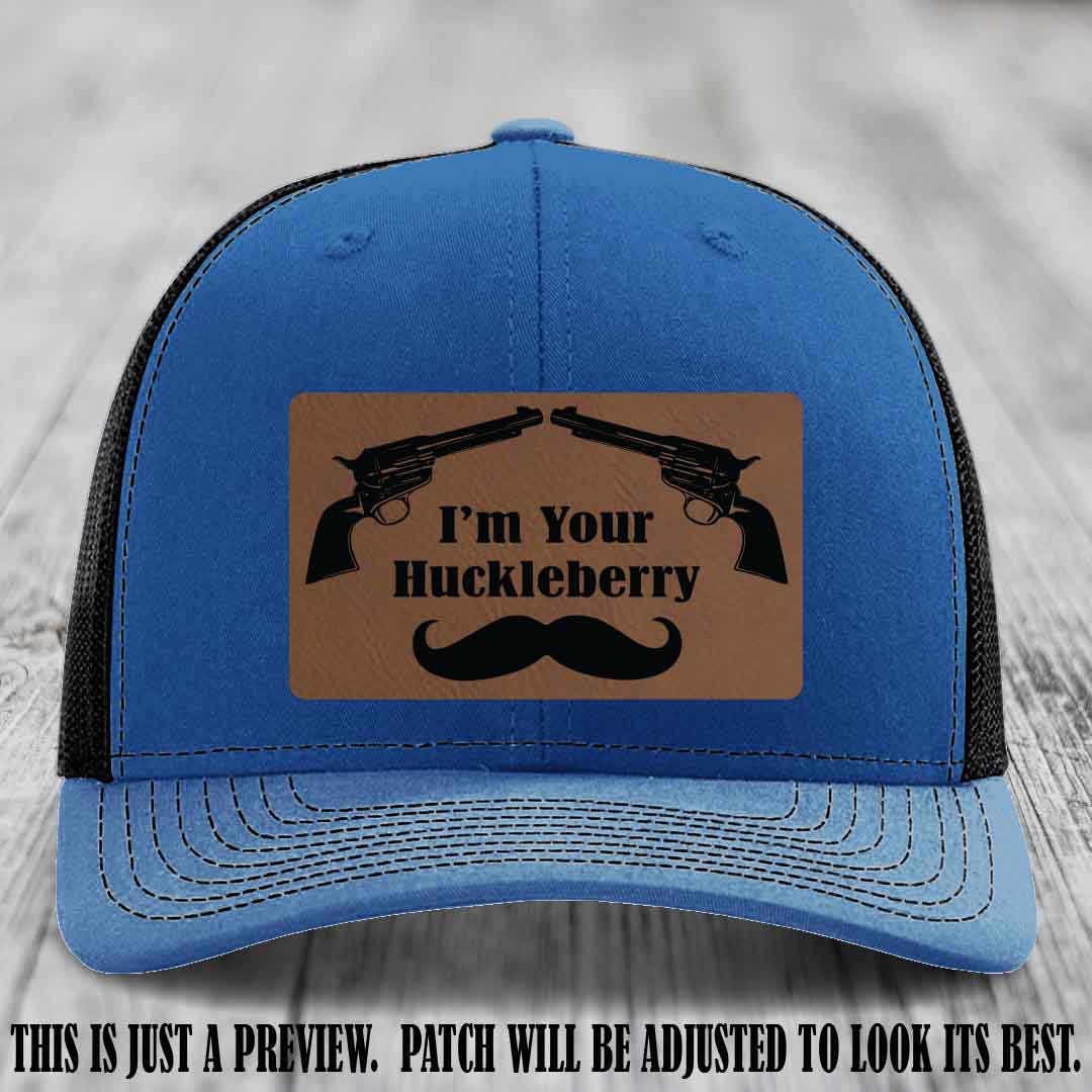 I'm Your Huckleberry Dark Brown to Black Patch on Royal to Black Hat Richardson 112 Hat