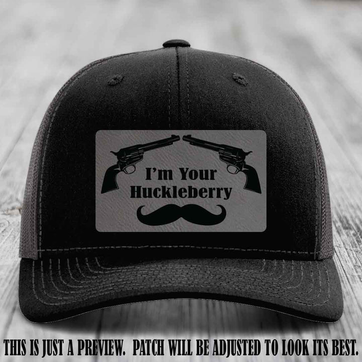 I'm Your Huckleberry Grey to Black Patch on Black to Charcoal Hat Richardson 112 Hat