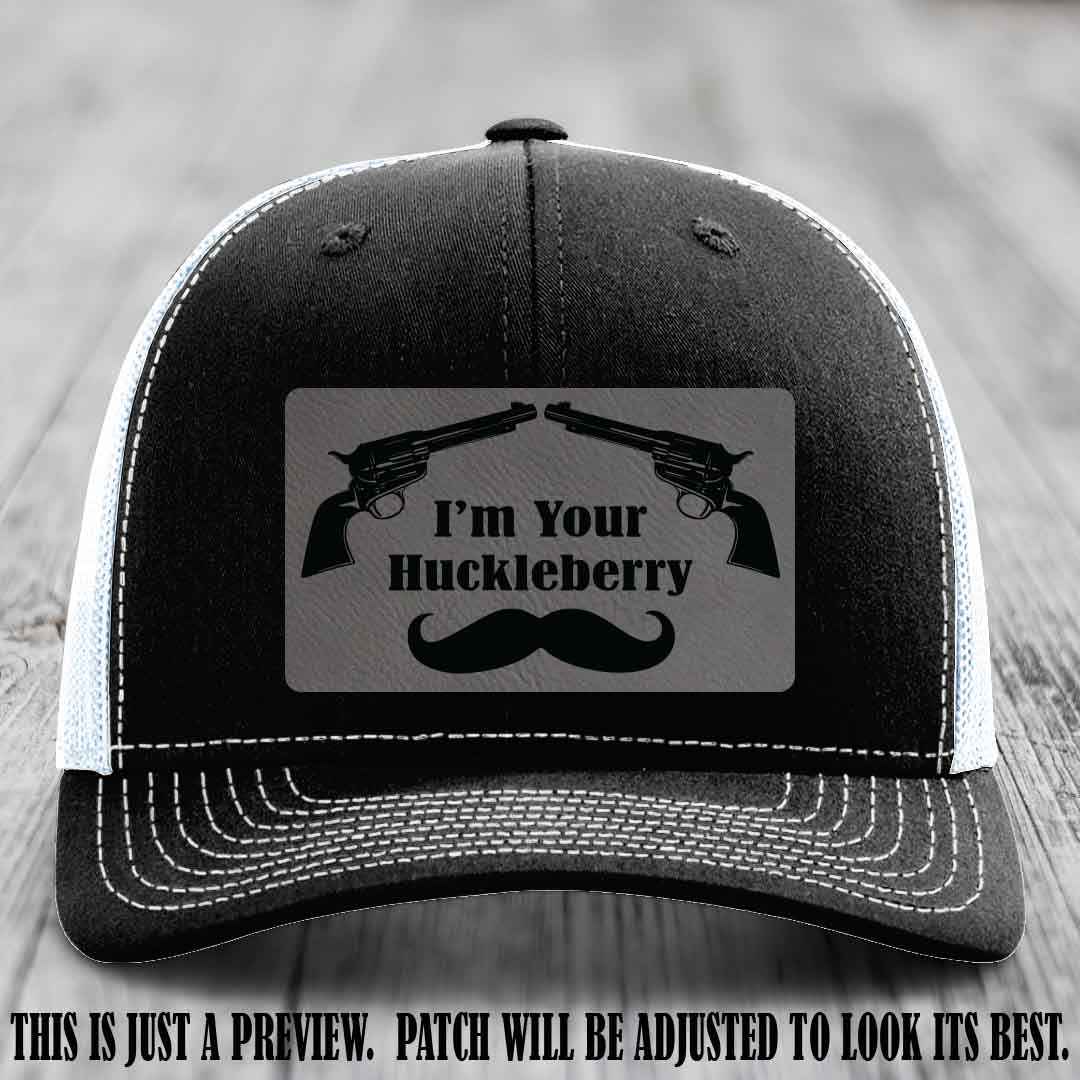 I'm Your Huckleberry Grey to Black Patch on Black to White Hat Richardson 112 Hat