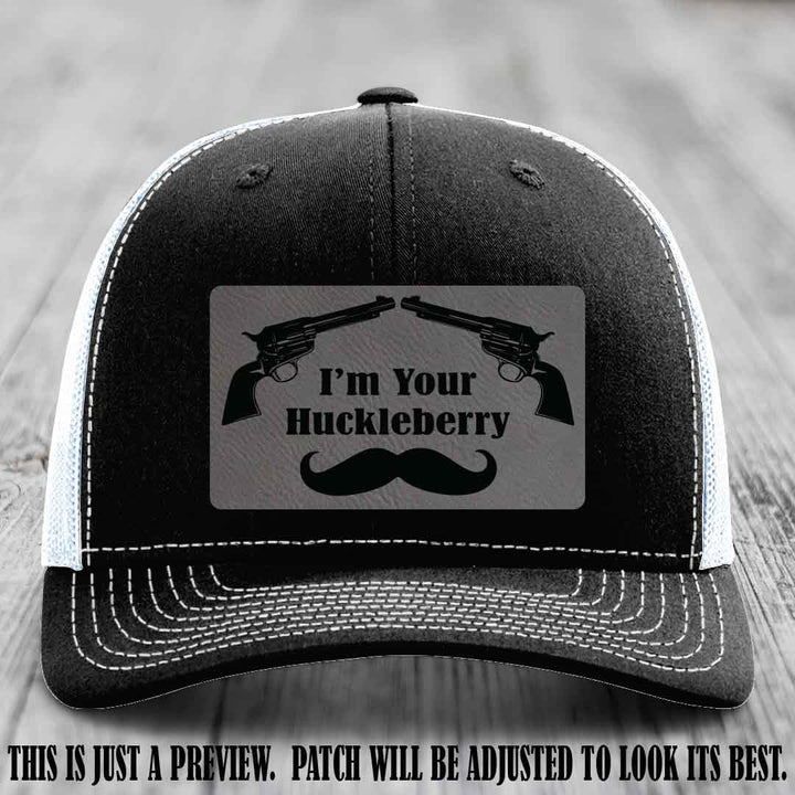 I'm Your Huckleberry Grey to Black Patch on Black to White Hat Richardson 112 Hat