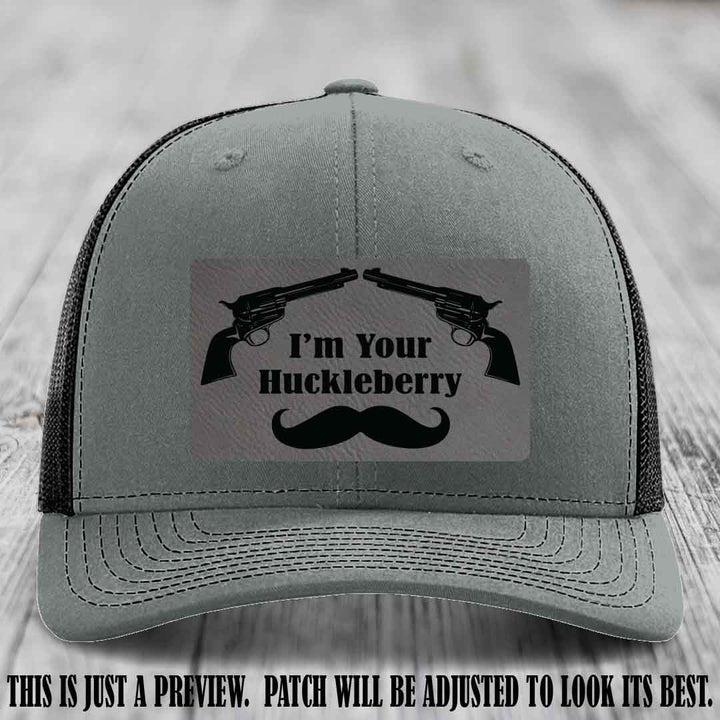 I'm Your Huckleberry Grey to Black Patch on Heather Grey to Black Hat Richardson 112 Hat