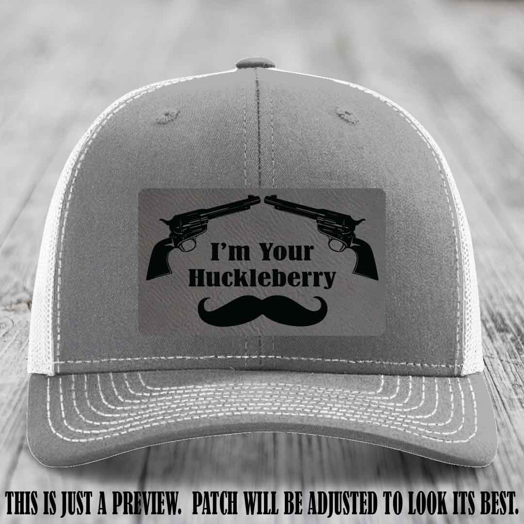 I'm Your Huckleberry Grey to Black Patch on Heather Grey to White Hat Richardson 112 Hat