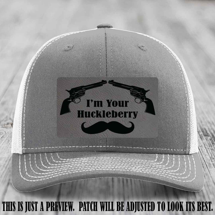 I'm Your Huckleberry Grey to Black Patch on Heather Grey to White Hat Richardson 112 Hat