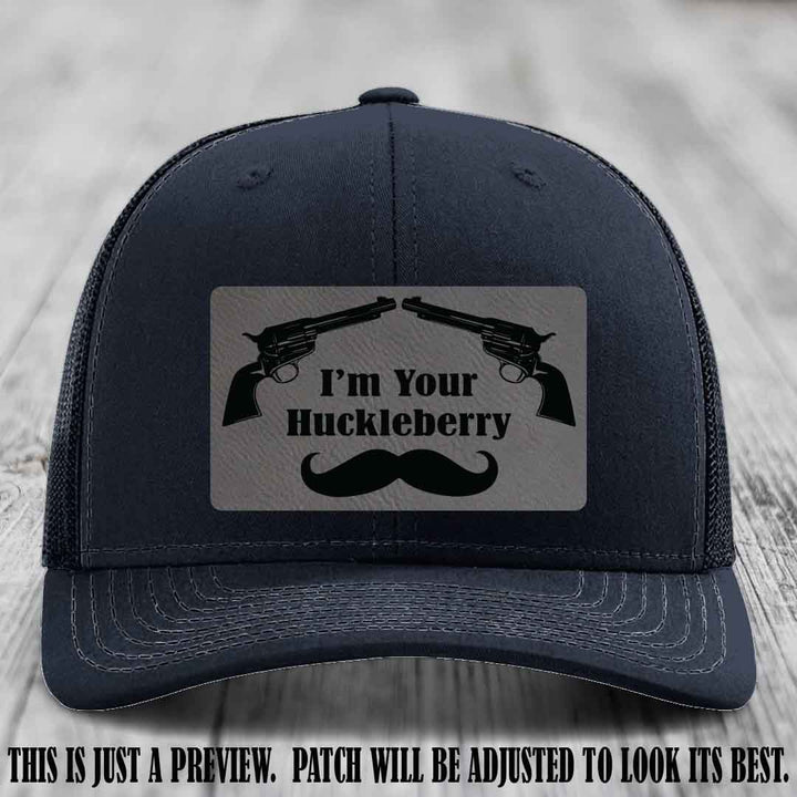 I'm Your Huckleberry Grey to Black Patch on Navy Hat Richardson 112 Hat