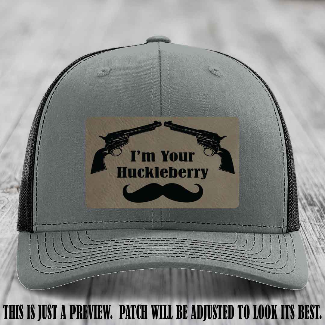 I'm Your Huckleberry Light Brown to Black Patch on Heather Grey to Black Hat Richardson 112 Hat