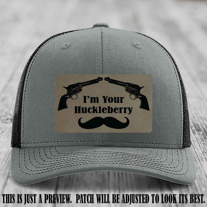 I'm Your Huckleberry Light Brown to Black Patch on Heather Grey to Black Hat Richardson 112 Hat