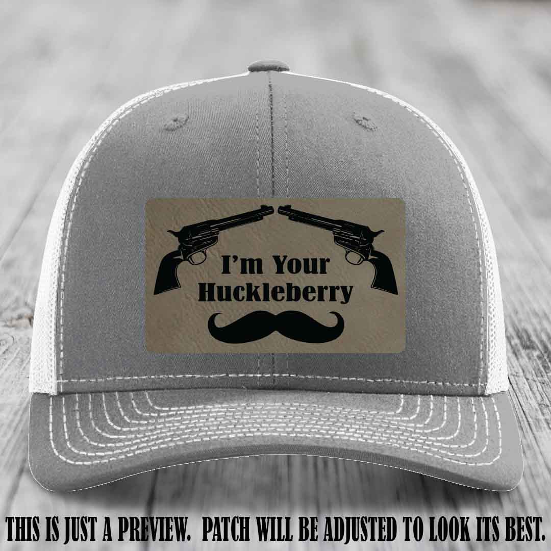 I'm Your Huckleberry Light Brown to Black Patch on Heather Grey to White Hat Richardson 112 Hat
