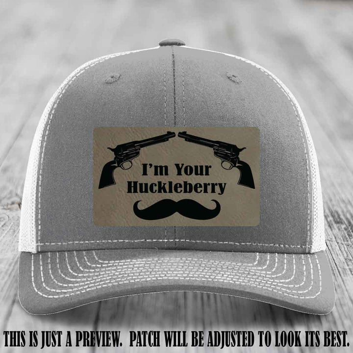 I'm Your Huckleberry Light Brown to Black Patch on Heather Grey to White Hat Richardson 112 Hat