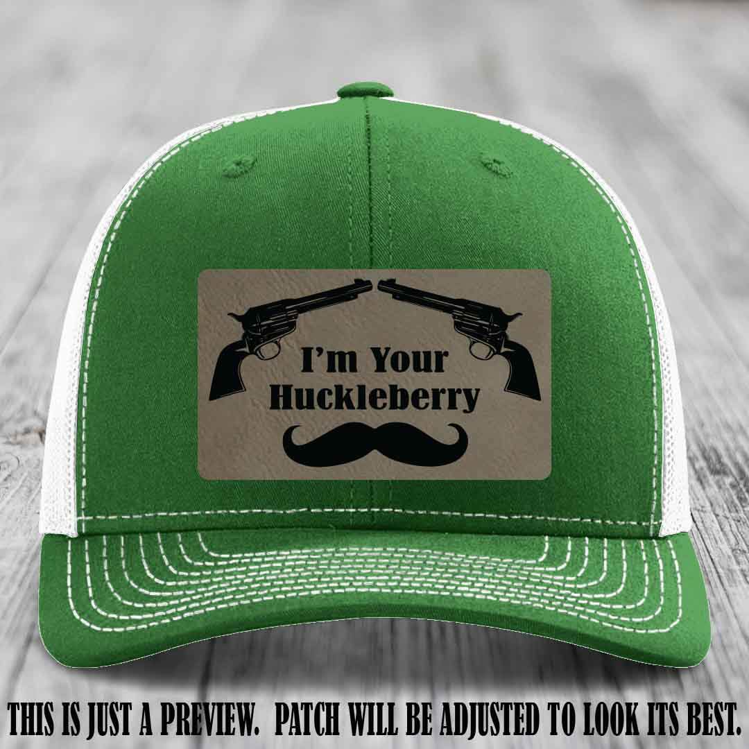 I'm Your Huckleberry Light Brown to Black Patch on Kelly to White Hat Richardson 112 Hat