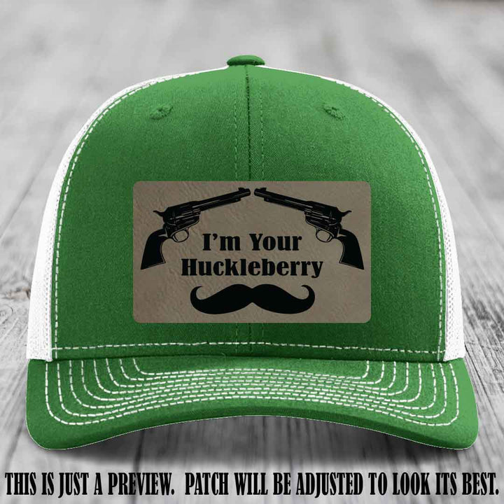 I'm Your Huckleberry Light Brown to Black Patch on Kelly to White Hat Richardson 112 Hat
