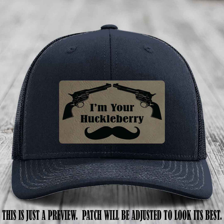 I'm Your Huckleberry Light Brown to Black Patch on Navy Hat Richardson 112 Hat