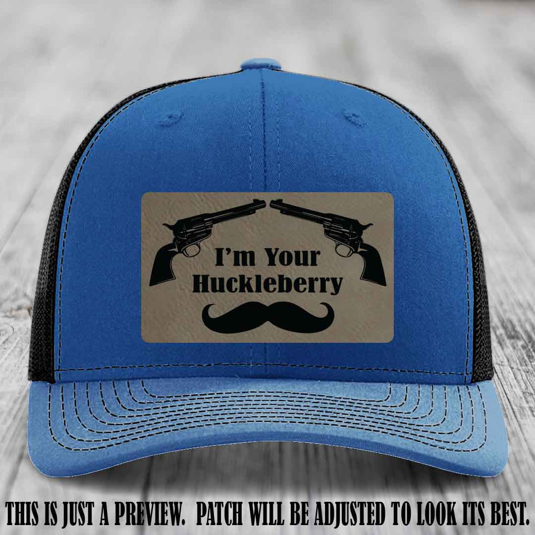 I'm Your Huckleberry Light Brown to Black Patch on Royal to Black Hat Richardson 112 Hat