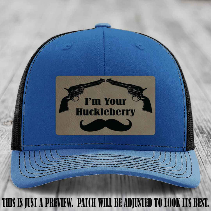 I'm Your Huckleberry Light Brown to Black Patch on Royal to Black Hat Richardson 112 Hat