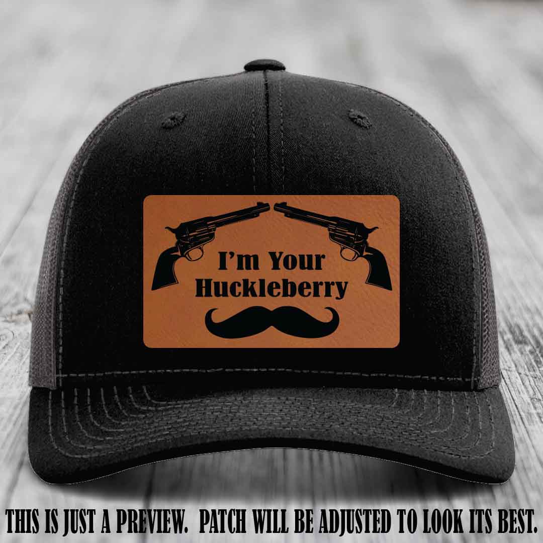 I'm Your Huckleberry Rawhide to Black Patch on Black to Charcoal Hat Richardson 112 Hat