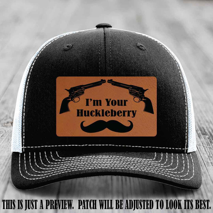 I'm Your Huckleberry Rawhide to Black Patch on Black to White Hat Richardson 112 Hat