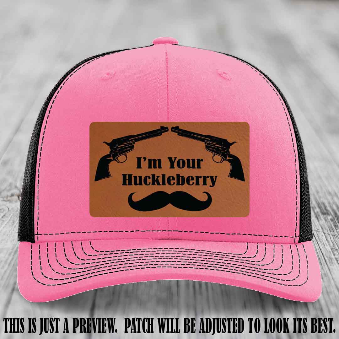 I'm Your Huckleberry Rawhide to Black Patch on Hot Pink to Black Hat Richardson 112 Hat