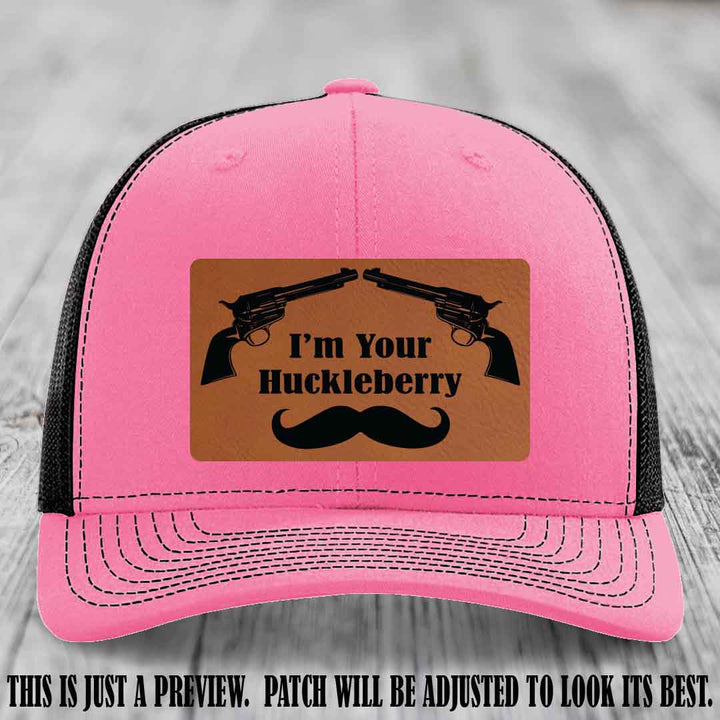 I'm Your Huckleberry Rawhide to Black Patch on Hot Pink to Black Hat Richardson 112 Hat