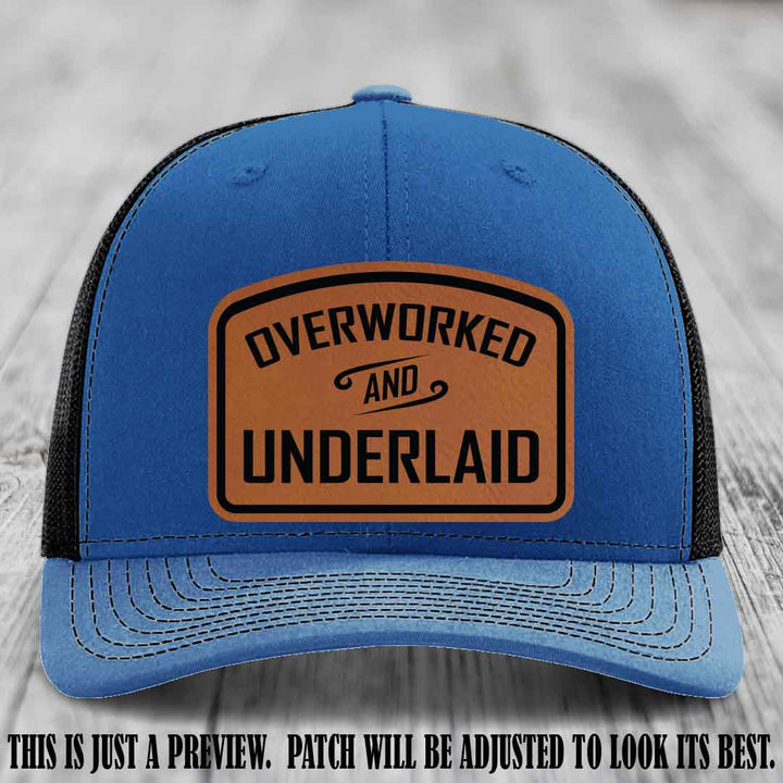 Overworked and Underlaid design Rawhide to Black Patch on Royal to Black Hat Richardson 112 Hat