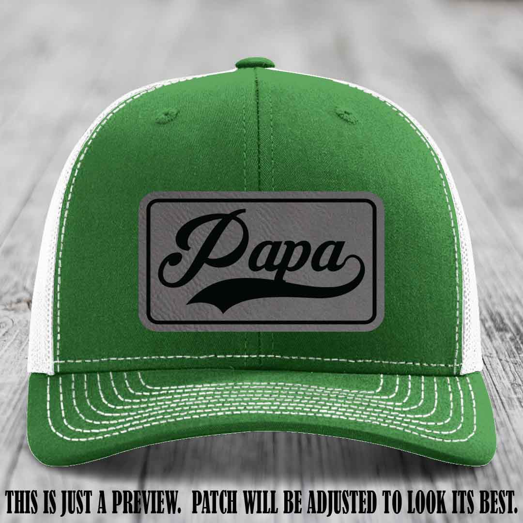 Papa Grey to Black Patch Leather Patch on Kelly to White Hat