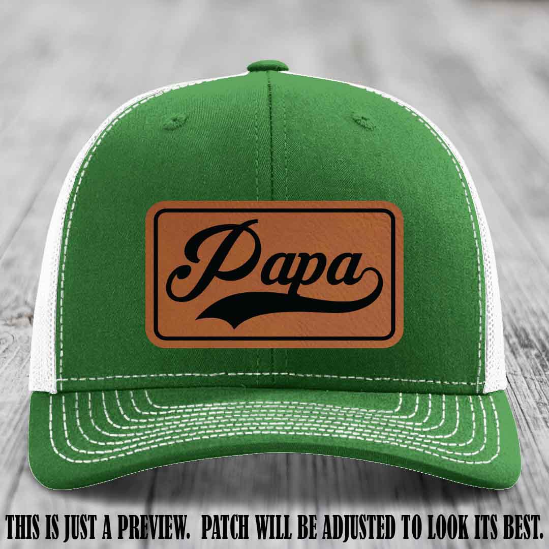 Papa Rawhide to Black Patch Leather Patch on Kelly to White Hat