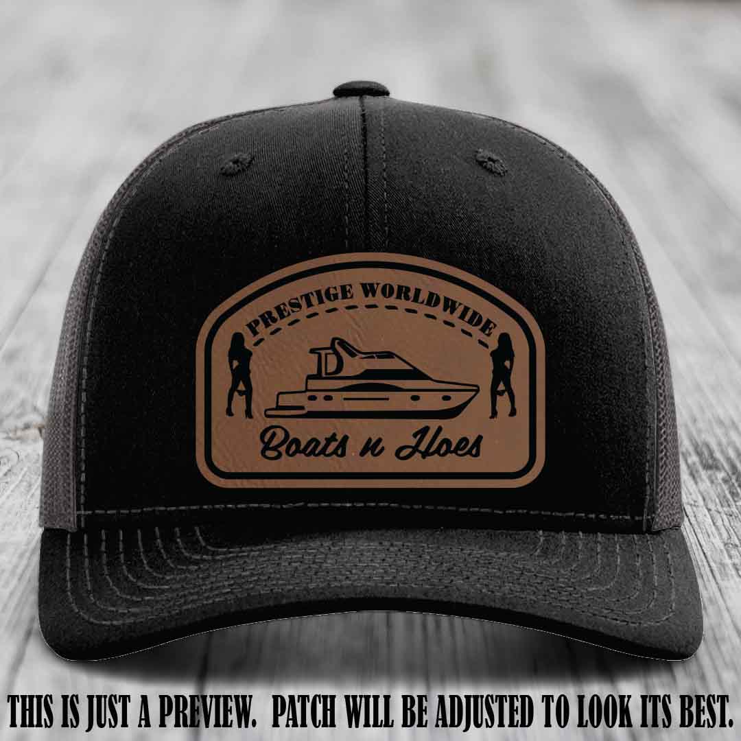 Prestige Worldwide Boats n Hoes Dark Brown to Black Patch on Black to Charcoal Hat