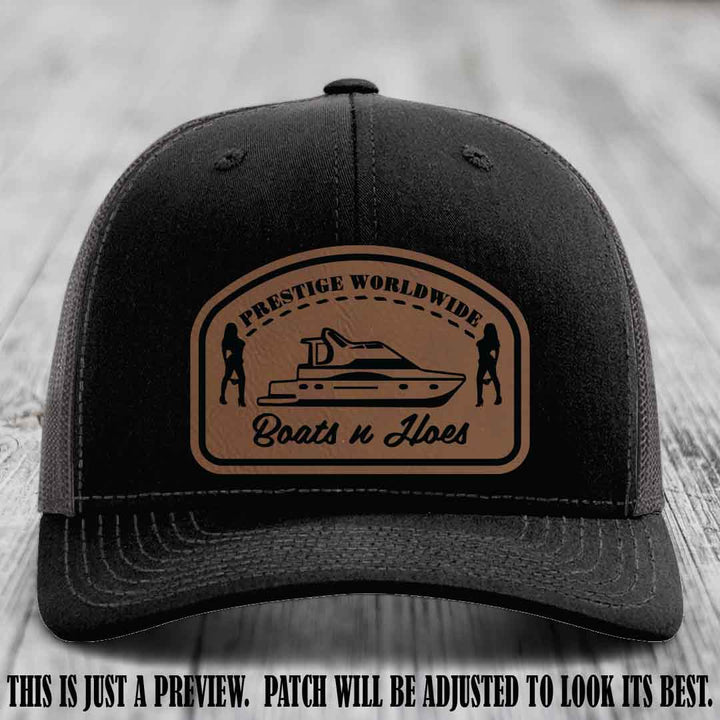 Prestige Worldwide Boats n Hoes Dark Brown to Black Patch on Black to Charcoal Hat