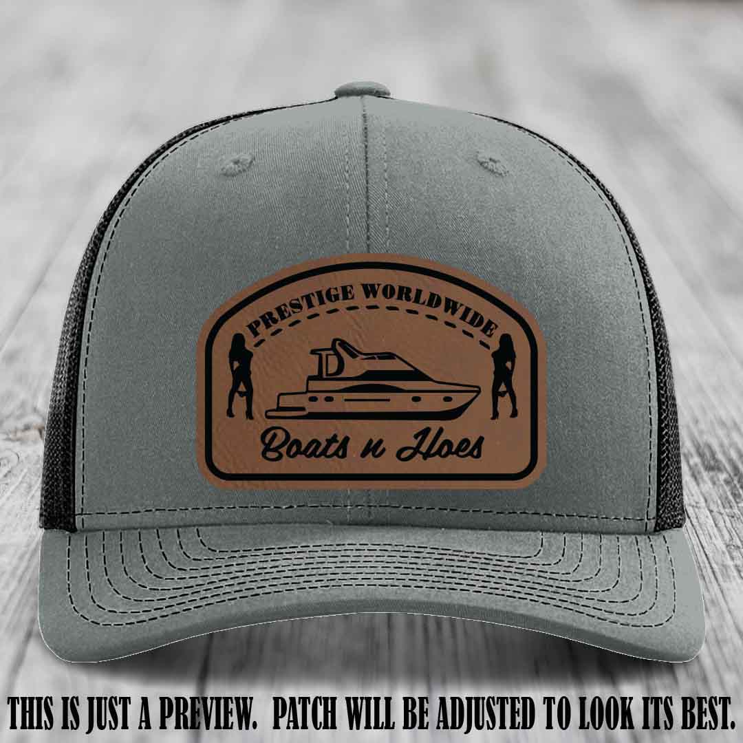 Prestige Worldwide Boats n Hoes Dark Brown to Black Patch on Heather Grey to Black Hat