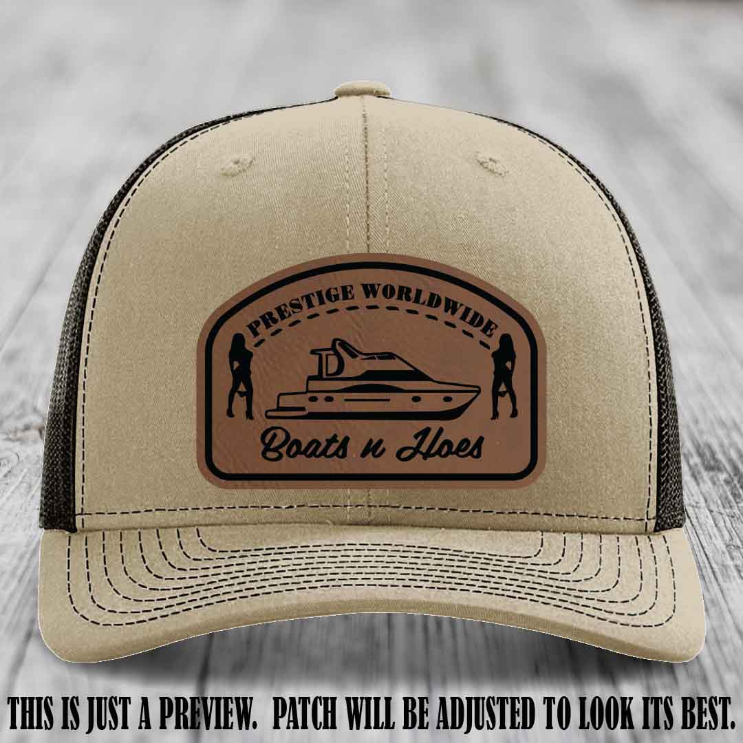 Prestige Worldwide Boats n Hoes Dark Brown to Black Patch on Khaki to Coffee Hat