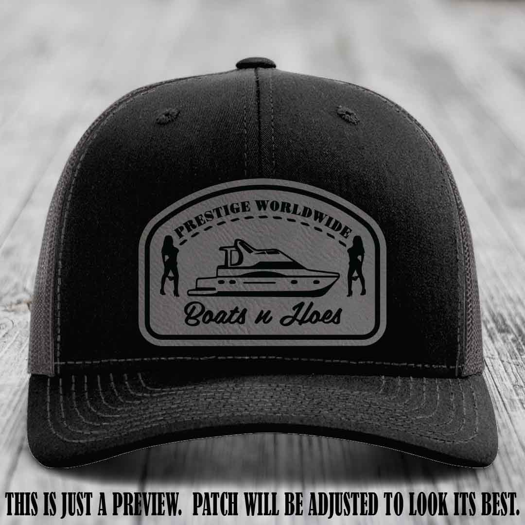 Prestige Worldwide Boats n Hoes Grey to Black Patch on Black to Charcoal Hat
