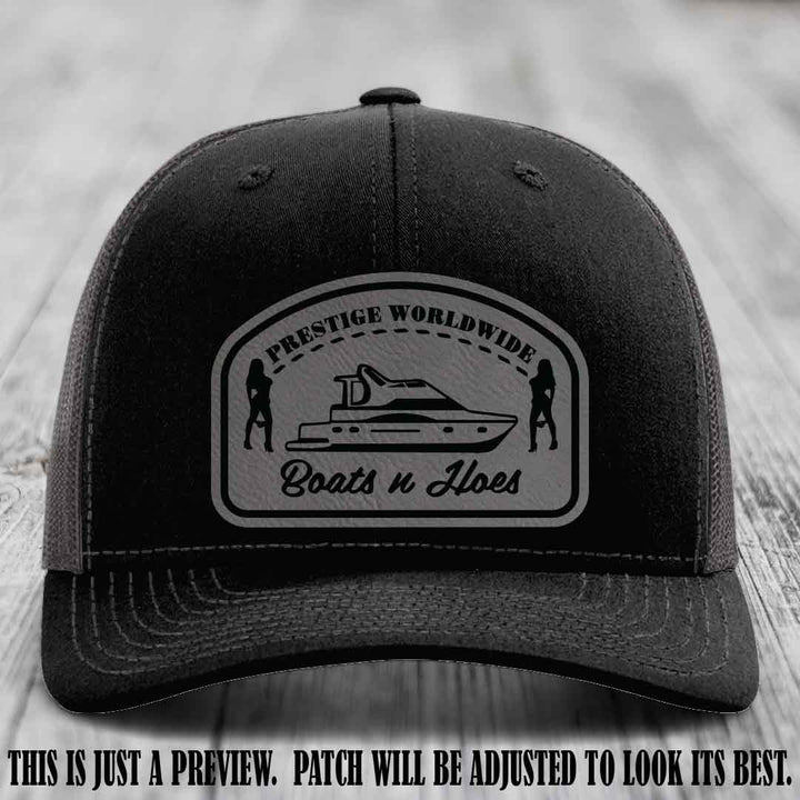 Prestige Worldwide Boats n Hoes Grey to Black Patch on Black to Charcoal Hat