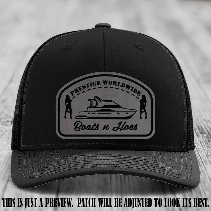 Prestige Worldwide Boats n Hoes Grey to Black Patch on Black Hat