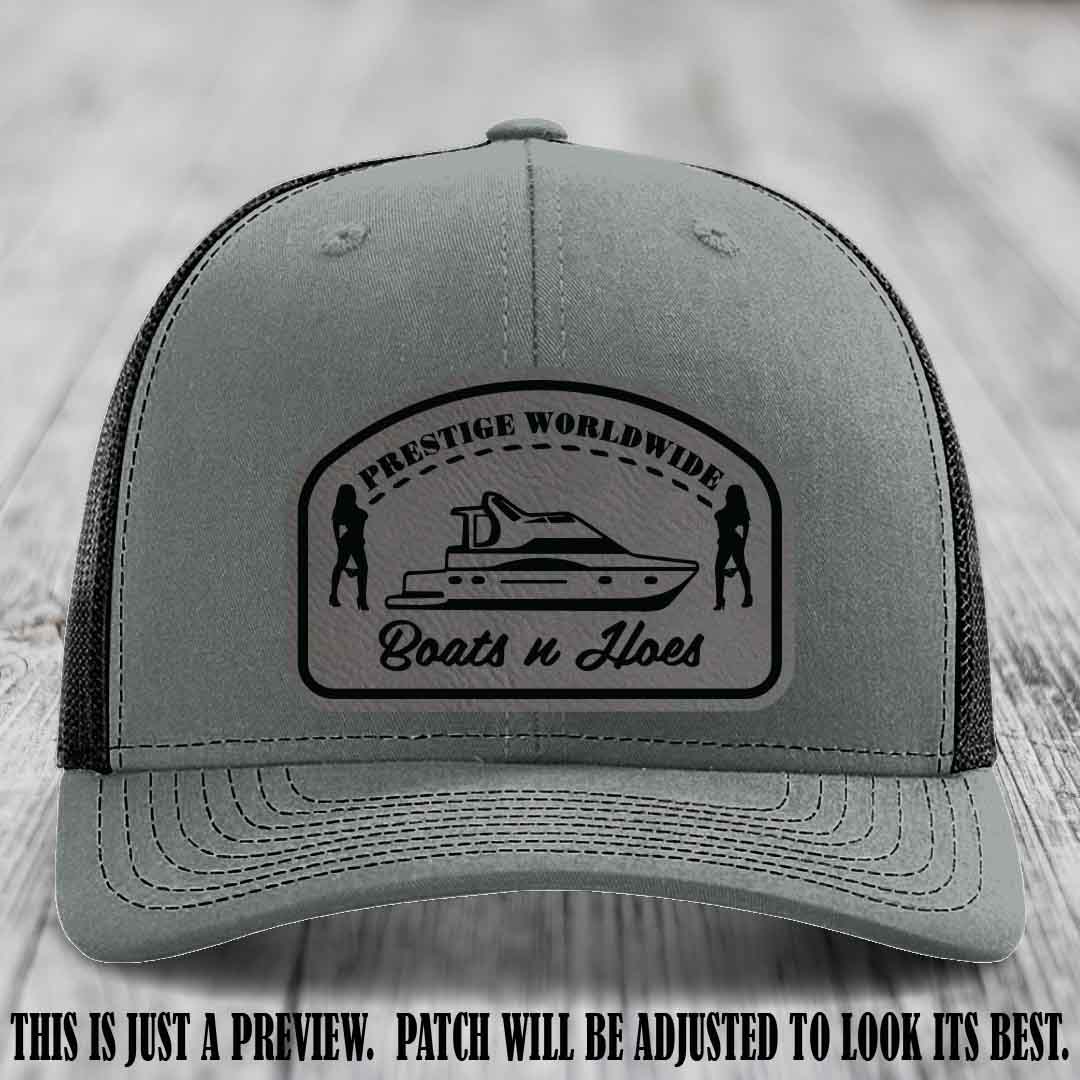 Prestige Worldwide Boats n Hoes Grey to Black Patch on Heather Grey to Black Hat